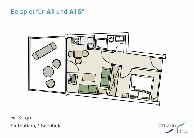 Ferienwohnung in Grömitz - Strandidyll, 54 - Typ A1 - Bild 10