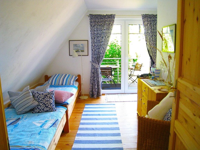 Ferienwohnung in Dierhagen - Sonnige Ferienwohnung am Strand - Schlafzimmer 2 Einzelbetten, hochwertige Matratzen